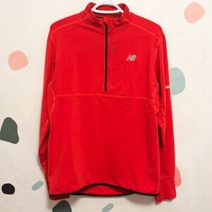 New Balance Red Quarter Zip Up Sweater